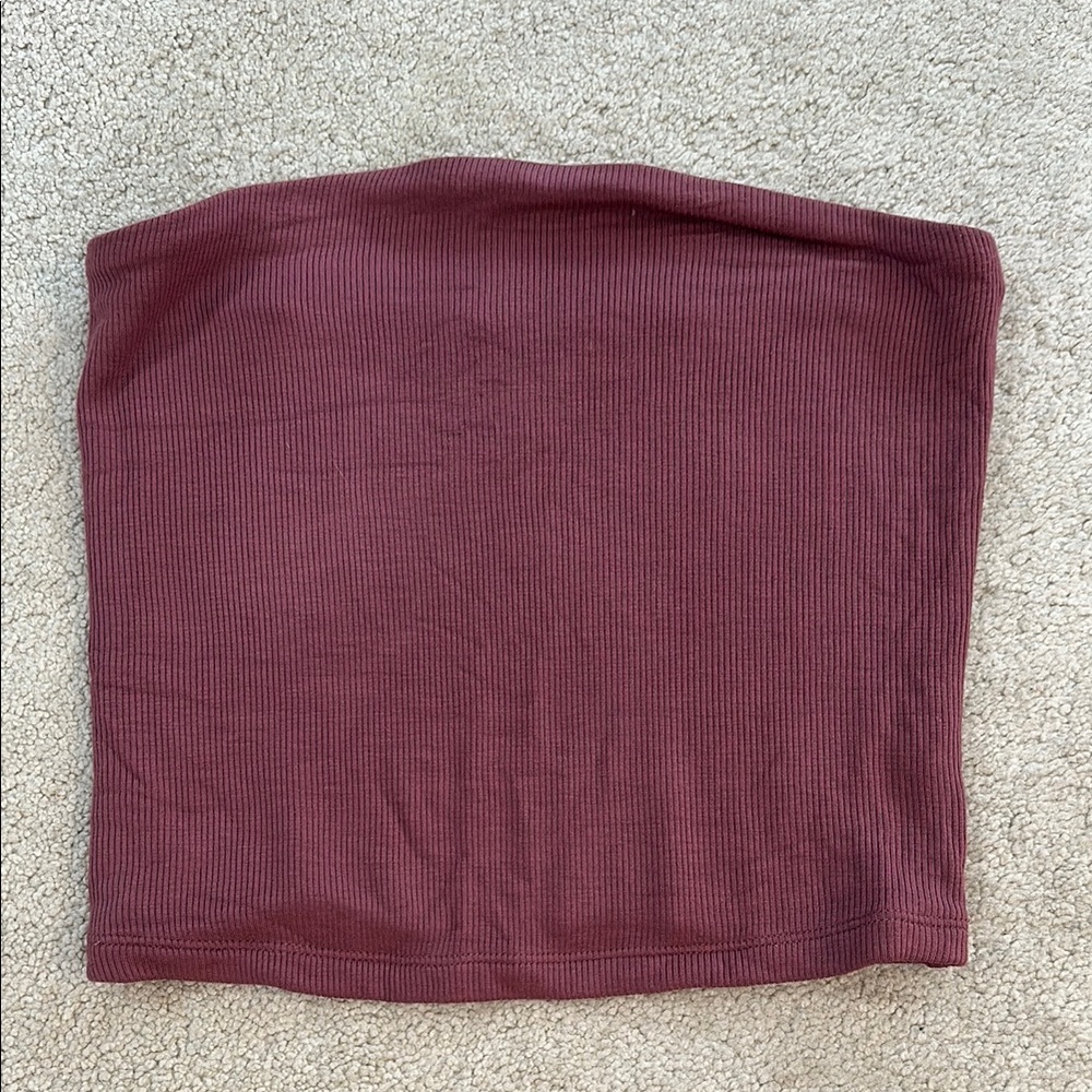 Ribbed Tube Top - Like a Mauve Maroon